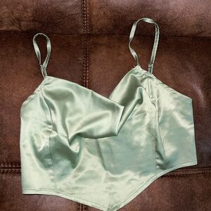 Pretty Little Thing Cowl Neck Silk Crop